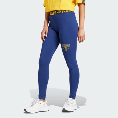 Mallas con logo en la cintura Azul Mujer Originals
