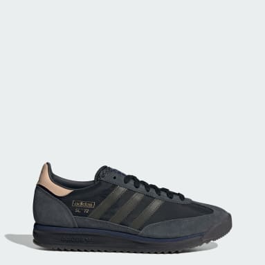 Adidas all black leather trainers top