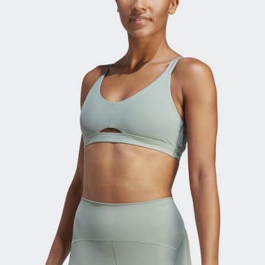 Ženy Joga zelená Športová podprsenka Yoga Studio Luxe Light-Support