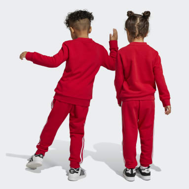 Children 4-8 Years Originals Red Adicolor Crew Set