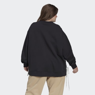 Women's Originals Black Always Original Laced Crew Sweatshirt (Plus Size)