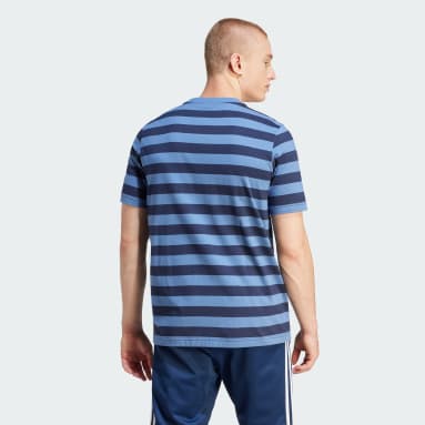 Camiseta Nice Striped Azul Hombre Originals