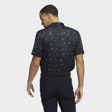 Men Golf Black Ultimate365 Allover Print Polo Shirt
