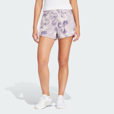 Pantalón corto Pacer Essentials AOP Flower Tie-Dye Knit Violeta Mujer Gimnasio Y Entrenamiento