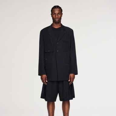 Y-3 CRINKLE VISCOSE CHORE COAT