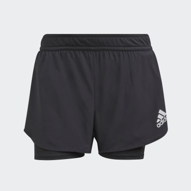 Women Running Black Fast Primeblue Two-in-One Shorts