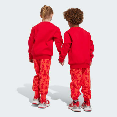 Děti Sportswear červená Souprava adidas x Disney 100 Crewneck and Jogger