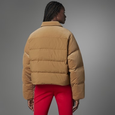Women Originals Brown Adicolor Heritage Now Velvet Puffer Jacket