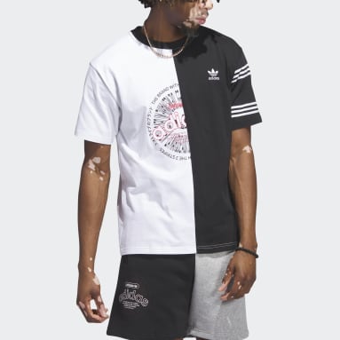 T-shirt Half Split blanc Hommes Originals