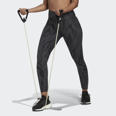 Legging 7/8 Optime Training Icons Print Gris Femmes Fitness Et Training