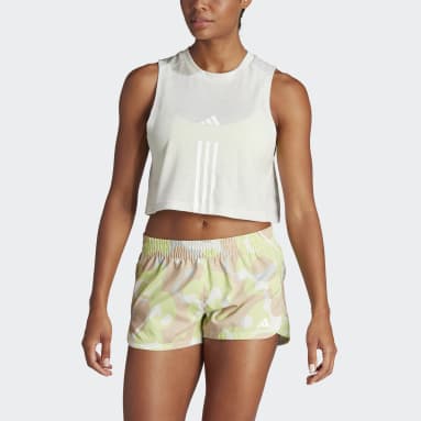 Dames Fitness En Training Train Essentials Train Cotton 3-Stripes Crop Tanktop