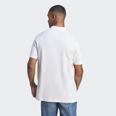 Mænd Sportswear Hvid Colorblock Polo T-shirt