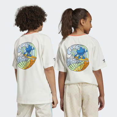 T-shirt Graphic Print Bianco Bambini Originals