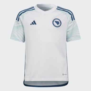 Camisola Alternativa 22 da Bósnia Branco Rapazes Futebol