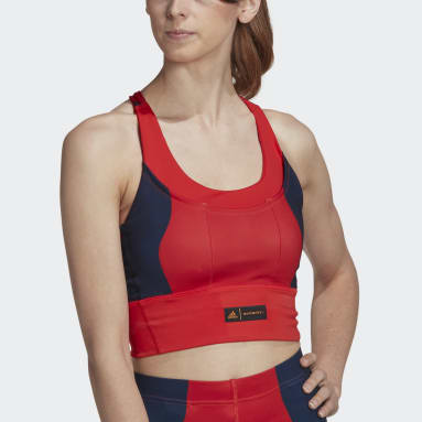 Frauen Fitness & Training Marimekko Medium-Support Pocket Sport-BH Rot