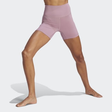 Calzas Cortas Yoga Studio Cinco Pulgadas Rosado Mujer Training