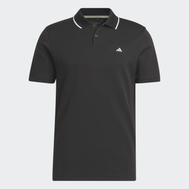 Polo negro adidas discount