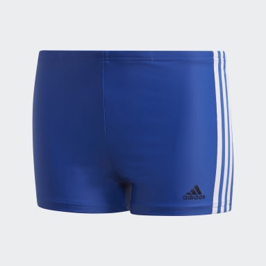 Kluci Plavání modrá Plavecké boxerky 3-Stripes