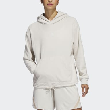 Women Basketball Beige Select Crop Hoodie