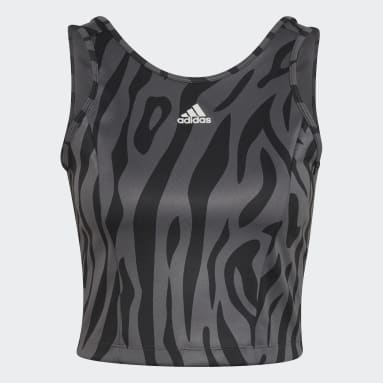 Remera Corta AEROREADY Designed To Move Estampado de Tigre Gris Mujer Training