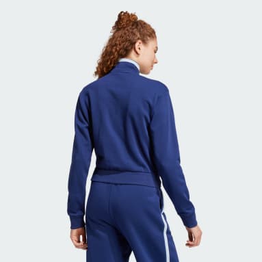 Essentials Color Pop French Terry Crop Quarter-Zip Originals Jacke