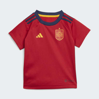 Kit bébés Domicile Espagne 22 Rouge Enfants Football