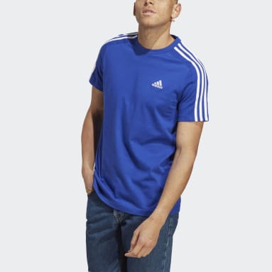Essentials Single Jersey 3-Stripes T-skjorte Blå