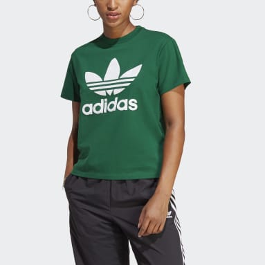 Camiseta Adicolor Classics Trefoil Verde Mujer Originals