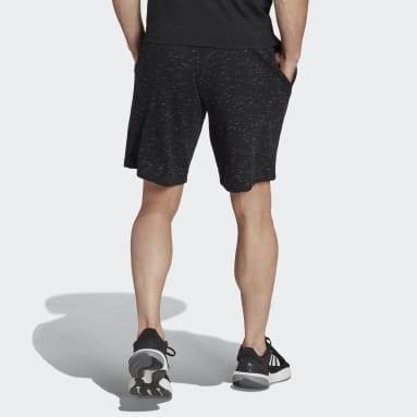 Men Training Black Essentials French Terry Mélange Shorts