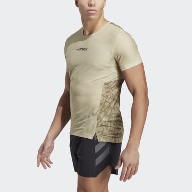 Men TERREX Beige Terrex Agravic Pro Trail Running Tee