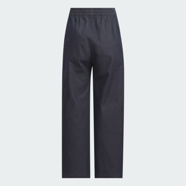 ガールズ ストレッチ デニム ルーズフィット ワイドパンツ キッズ