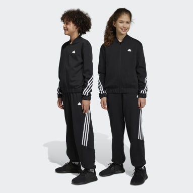 Kinder Sportswear Future Icons 3-Streifen Trainingsanzug Schwarz