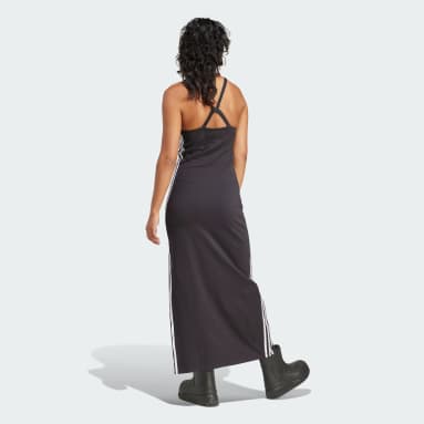 Women's Originals Black 3-Stripes Maxi Dress