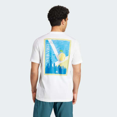 Men's Tennis White AEROREADY Tennis Daily Served Graphic Tee