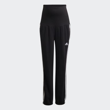 Dames Sportswear zwart Essentials Cotton 3-Stripes Broek (Positiekleding)