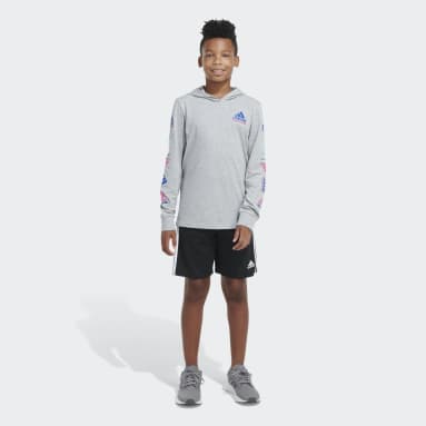 Youth Sportswear Grey LS HOOD T HTR ECHO BRND LOV