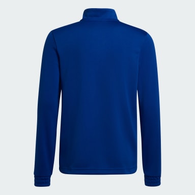 Sudadera entrenamiento Entrada 22 Azul Niño Fútbol