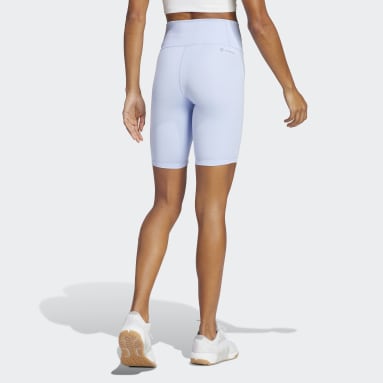 Women's Gym & Training Blue Optime Training Bike Short Leggings