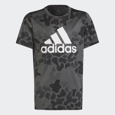 T-shirt Designed to Move Camo noir Adolescents 8-16 Years Sportswear