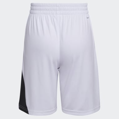Youth Basketball White 3-Bar Shorts
