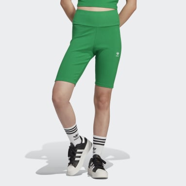 Women's Originals Green Adicolor Rib Shorts