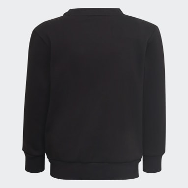 Essentials 3-Stripes Crewneck Genser Svart