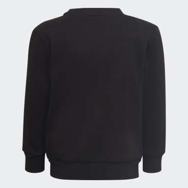 Kids Sportswear Black Essentials 3-Stripes Crewneck Sweatshirt