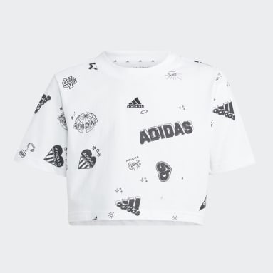 Camiseta corta Brand Love Allover Print (Adolescentes) Blanco Niña Sportswear