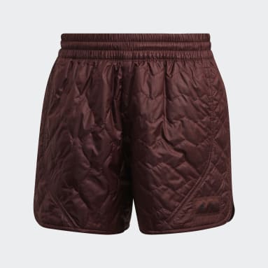 Women Sportswear Brown Parley Quilted Shorts