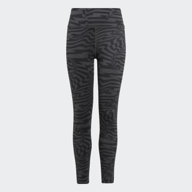 AEROREADY Allover Print Optime 7/8 High-Rise Pocket Tights, barn Grå