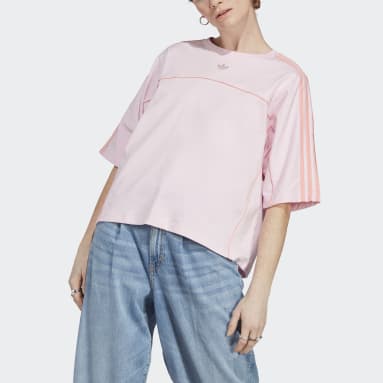 Frauen Originals Archive Cut Line T-Shirt Rosa