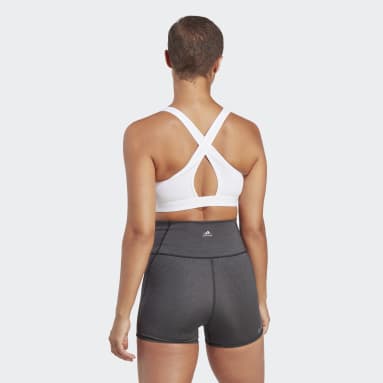 Top Deportivo de Entrenamiento PowerReact Soporte Medio Blanco Mujer Training
