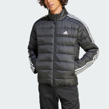 Herr Sportswear Svart Essentials 3-Stripes Light Dunjacka