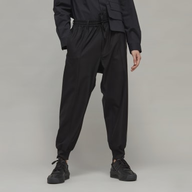 Y-3 3-Stripes Refined Wool Cuffed Bukse Svart